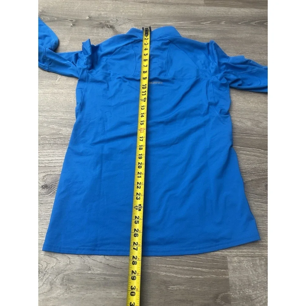 Mammut MTR 141 Thermo Long Sleeve Zip Men's Small Blue Quarter Zip